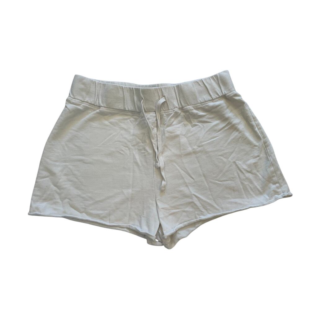 Standard james Perse Shorts, Womens, White Drawstring Sweat Knit, Size 4 / XL
